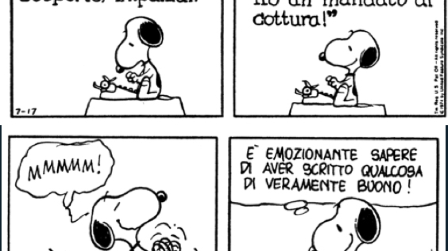 Snoopy scrittore, Il cuoco - striscia a fumetti
