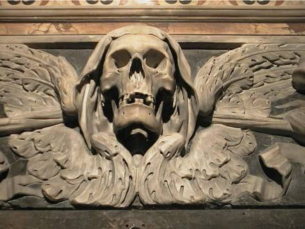 Chiesa di Santa Maria delle anime del Purgatorio ad Arco - Il Teschio alato - Dionisio Lazzari (1669)