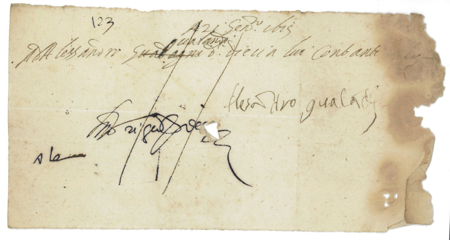 Monte e banco dei poveri - Napoli 1615 - documento originale