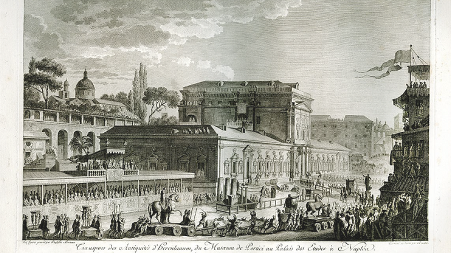Palazzo degli Studi (Attuale MANN) - Litografia d'epoca