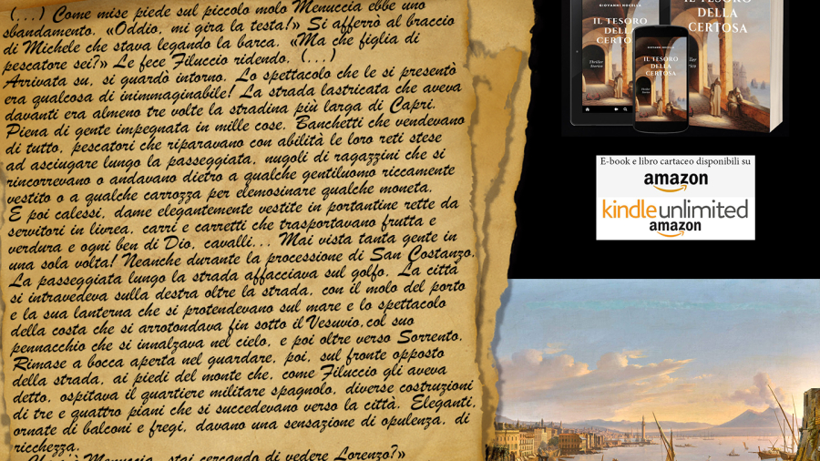 Leggiamo insieme una pagina del capitolo 34 del romanzo storico Il Tesoro della Certosa - 1^ parte